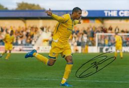 Autographed Jermaine Beckford 12 X 8 Photo - Col, Depicting Leeds United's Jermaine Beckford Running