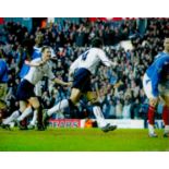 Former Spurs Star Gus Poyet Signed 10x8 inch Colour Spurs FC Photo. Good condition. All autographs