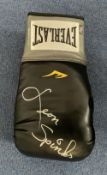 Leon Spinks Signed 14oz Black Everlast Boxing Glove. Signed in Silver ink. Good condition. All