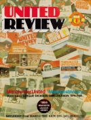 Football Vintage Man Utd Matchday Programme Vs Man City at Old Trafford 22/3/1980. Good condition.
