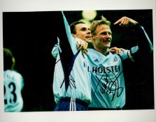 Former Spurs Star Teddy Sheringham Signed 10x8 inch Colour Spurs FC Photo. Good condition. All