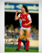 Former Arsenal Legend Charlie George Signed 10x8 inch Colour Photo. Good condition. All autographs
