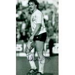 Former Spurs Star Terry Gibson Signed 8x4.5 inch Black and WHite Spurs FC Photo. Good condition. All