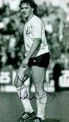 Former Spurs Star Terry Gibson Signed 8x4.5 inch Black and WHite Spurs FC Photo. Good condition. All