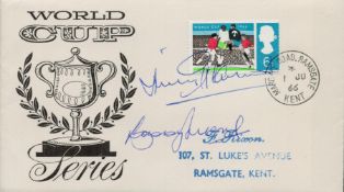 Football Bobby Moore and Jimmy Greaves signed World Cup Series FDC PM Margate Road Ramsgate Kent 1