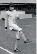 Autographed Peter Knowles 6 X 4 Photo - B/W, Depicting Wolves Centre-Forward Peter Knowles
