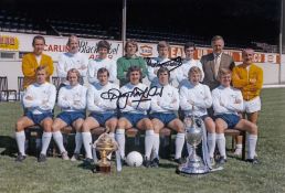 Autographed Derby County 12 X 8 Photo - Col, Depicting A Wonderful Image Showing The 1972 First