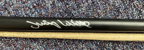 Snooker Jimmy Whirlwind White signed two piece snooker cue. Good condition. All autographs come with