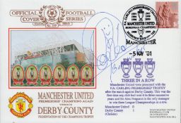 Football Raimond van der Gouw signed Manchester United v Derby County Premiership Champions Again