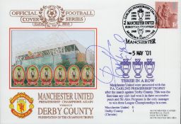 Football Quinton Fortune signed Manchester United v Derby County Premiership Champions Again