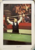 Snooker Legend Dennis Taylor Signed Big Blue Tube Edition Colour Print. Limited Edition 477/500.