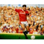 Former Man Utd Star Bryan Robson Signed 10x8 inch Colour Manchester United Photo. Good condition.