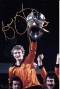 Autographed Paul Hegarty 6 X 4 Photo - Col, Depicting Dundee United Captain Paul Hegarty Holding