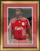 Football Former Liverpool Midfielder Ryan Babel Signed 10x8 inch Colour Photo, In Wood Frame