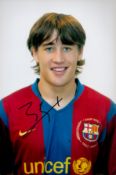Bojan Krkic Signed 12x8 inch Colour Barcelona FC Photo. Good condition. All autographs come with a