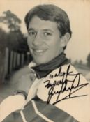 Former England FC Star Gary Lineker Signed 10x8 inch Black and White Dedicated Photo. Good
