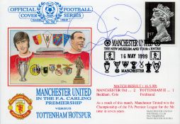 Football David May signed Manchester United in the F.A Carling Premiership versus Tottenham