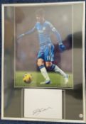 Football Chelsea Star Oscar Signed Signature Card With 12x8 inch Colour Photo in Presentation Frame.