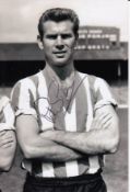 Autographed Peter Swan 6 X 4 Photo - B/W, Depicting Sheffield Wednesday Centre-Half Peter Swan
