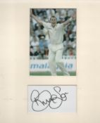 Brett Lee 10x12 overall size mounted signature piece. Good condition. All autographs come with a