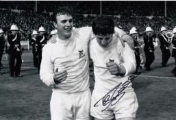 Autographed Tony Brown 12 X 8 Photo - B/W, Depicting West Bromwich Albion's Ian Collard And Tony