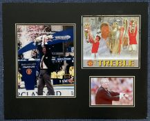 Sir Alex Ferguson Signed 10x8 inch Colour Photo, Mounted With Further 2 Colour Images. Signed in