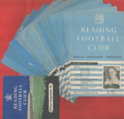 Superb Collection of 17 Vintage Reading Matchday Home Programmes From 1949-1956. Good condition. All