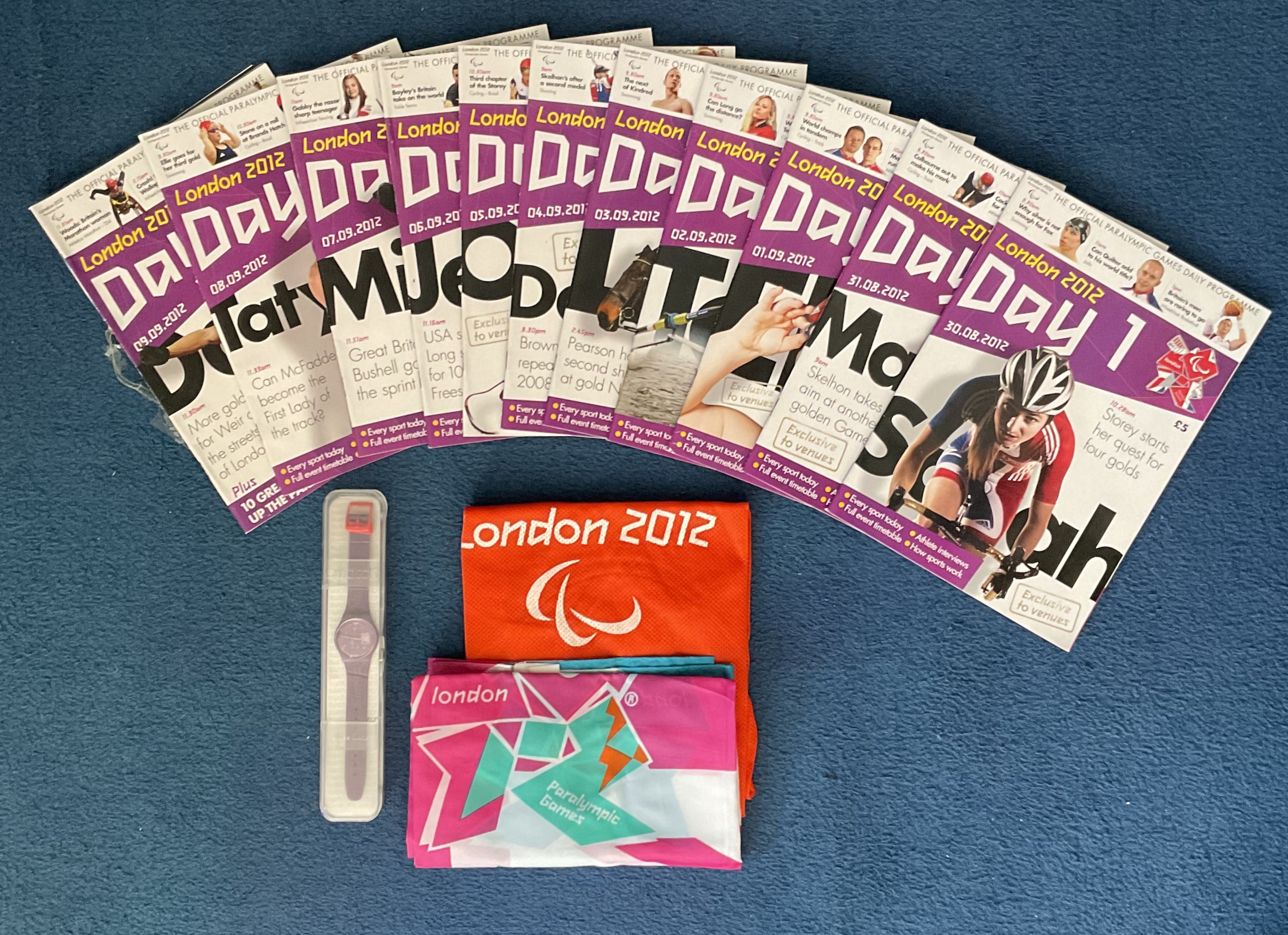 Olympics 2012 Collection of Day 1 to Day 11 Programmes . Good condition. All autographs come with