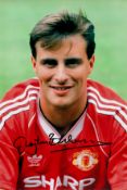 Man Utd former Star Clayton Blackmore Signed 12 x 8 inch Man Utd colour Photo. Good condition. All