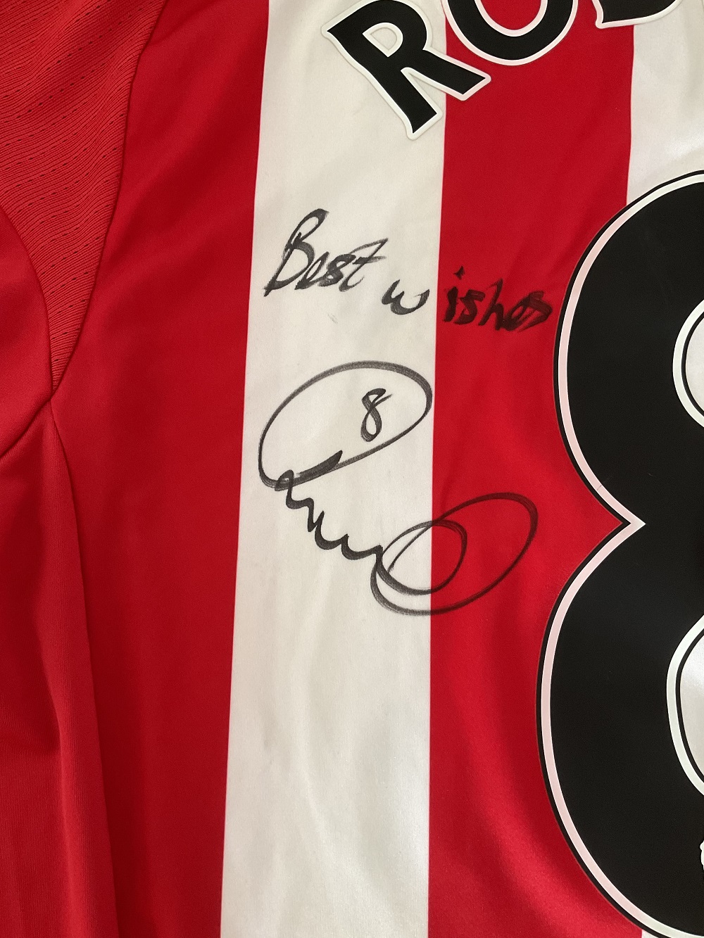 Football Jack Rodwell Signed Sunderland FC Home match worn Jersey. Signed in black ink. Shirt Has - Image 2 of 3