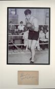 JACK DEMPSEY (1895-1983) signed page with 12x18 double mounted Boxing Photo . Good condition. All