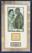 Joe Bugner 24x14 overall size mounted and framed signature piece. Includes black and white photo and