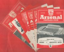 Great Collection of 7 Vintage Arsenal Matchday Programmes 1959-1968 Seasons. Good condition. All