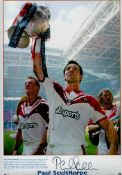 Rugby League Paul Sculthorpe signed Big Blue Tube 18x14 print picturing the St Helens and Great