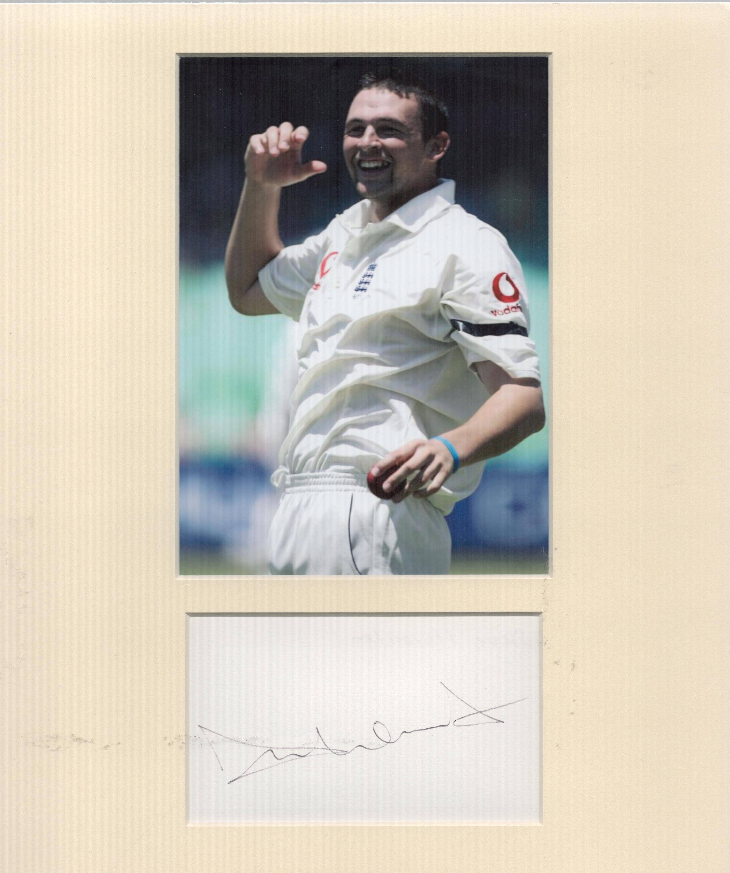 Steve Harmison 10x12 overall size mounted signature piece. Good condition. All autographs come