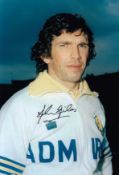 Autographed John Giles 12 X 8 Photo - Col, Depicting Leeds United Midfielder John Giles Posing For