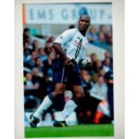 Former Spurs Star Les Ferdinand Signed 10x8 inch Colour Spurs FC Photo. Good condition. All