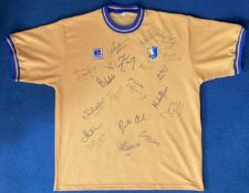 Football Mansfield Town FC 20 Signed 1999-2000 Replica Home Shirt. Good condition. All autographs