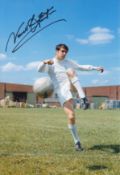 Autographed Norman Hunter 12 X 8 Photo - Col, Depicting Leeds United Centre-Half Norman Hunter