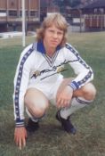 Autographed Arthur Graham 12 X 8 Photo - Col, Depicting Leeds United Winger Arthur Graham Striking A