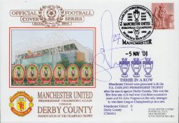 Football Mikael Silvestre signed Manchester United v Derby County Premiership Champions Again