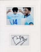 Football Wilfried Bony 14x11 Manchester City mounted signature piece includes signed white card