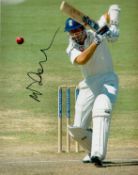 England Cricketer Michael Vaughan Signed 10x8 inch Colour Test Cricket Photo. Signed in black ink.