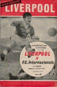 Football Liverpool V FC Internazionale European Cup Semi Final Vintage Programme 4/5/1965. Good