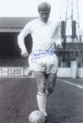 Autographed Jimmy Greenhoff 12 X 8 Photo - B/W, Depicting Leeds United Striker Jimmy Greenhoff
