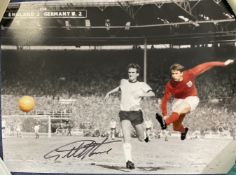 Football Geoff Hurst Signed 16x12 Colour Photo showing 1966 World Cup Final V West Germany where