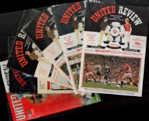 Football Manchester United programme collection includes 9 dating from 1982 to 1998 includes some