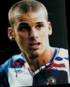 Football David Bentley Signed 10x8 inch Colour Blackburn Rovers Photo. Good condition. All