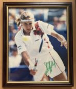 Steffi Graf 9x11 overall size mounted and framed signature piece. Graf (born 14 June 1969) is a