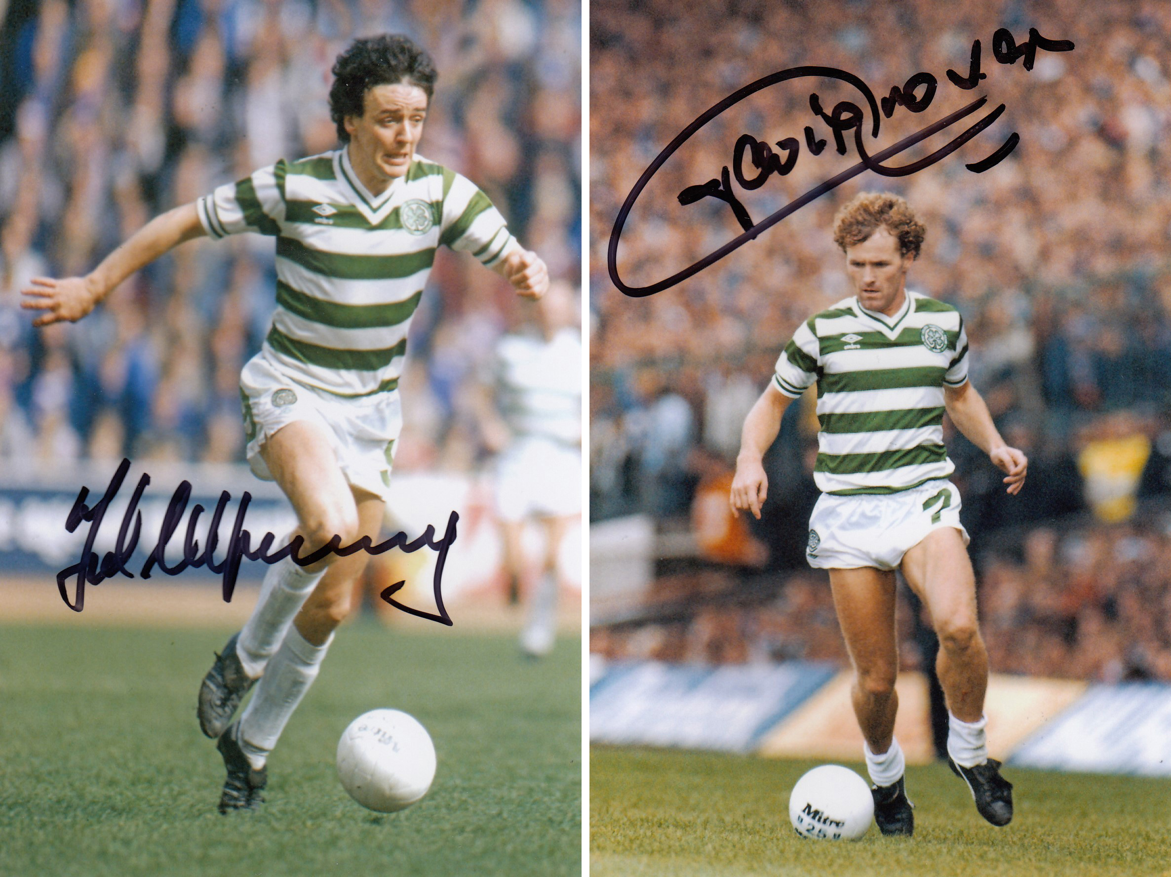 Autographed Celtic Lot Of 6 X 4 Photos - Col, Depicting Former Players Frank Mcgarvey And Davie